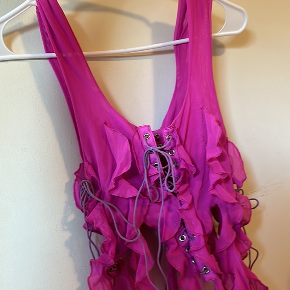 Femme Bustier Top Fuchsia/Pink - Picture 6 of 10